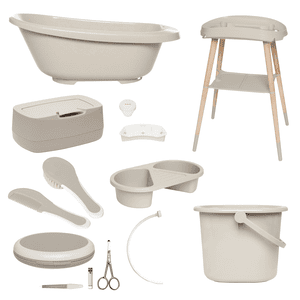 bébé-jou ® Set de bañera Sense Taupe 8 piezas