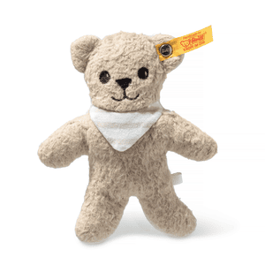 Nalle Noah rattle beige, 12 cm GOTS