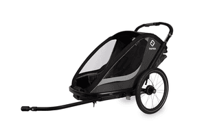 Rimorchio per biciclette Cocoon con posizione di riposo regolabile, grey/black