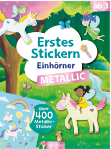 arsEdition Erstes Stickern Metallic – Einhörner