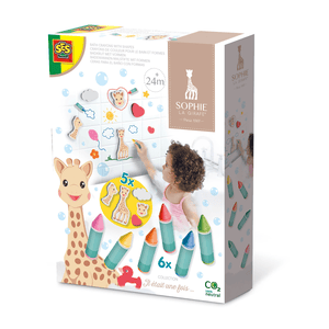 Sophie la girafe - Badewannen-Malstifte mit Formen