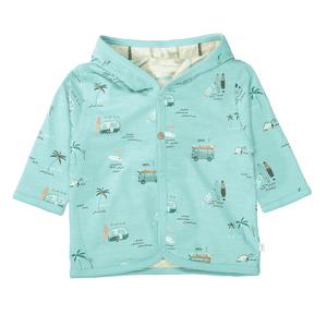 Wendejacke water blue gemustert