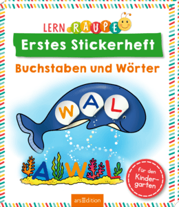 arsEdition Lernraupe – Erstes Stickerheft – Buchstaben und Wörter