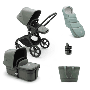 Kinderwagen Fox 5 met accessoires Black/Forest Green