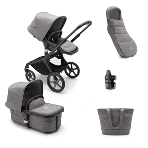 Kinderwagen Fox 5 met accessoires Black/Grey Melange