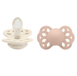 Schnuller Infinity symmetrischer Sauger 0-6 Monate Ivory & Blush 2 Stk.