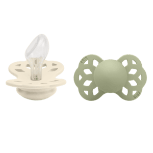 Sucette Infinity tétine anatomique silicone 6-18 mois Ivory & Sage lot de 2