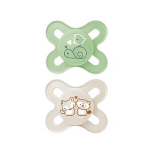 Sucette Original Start silicone 0-2 mois vert/beige lot de 2