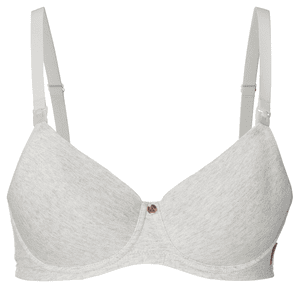 Vatteret amme-bh Cotton Melange Light Grey Melange