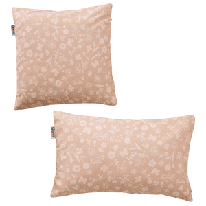 Taie d'oreiller flowers coton 42x42/52x32 cm lot de 2