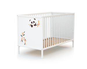 Babybett Renard Panda mit Panelen weiß 60 x 120 cm