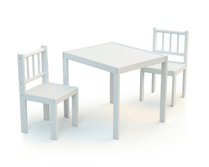 Ensemble table chaises enfant hêtre blanc