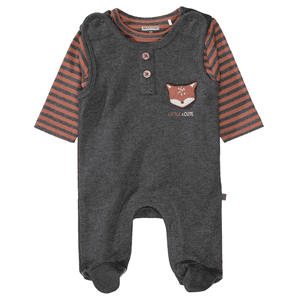 Strampler+Shirt dark anthrazit melange