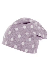 Slouch Beanie Dots Lilla