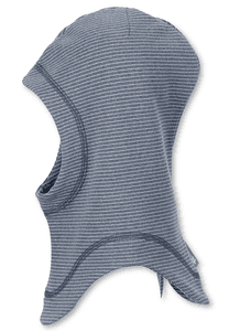 Sciarpa Cappello Strisce blu melange