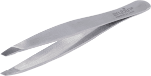 Pinzette mit Nagelhautschieber, satin rostfrei 9 cm