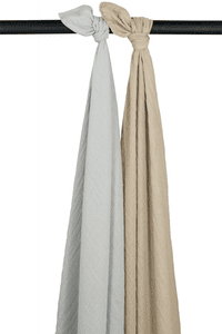 Muslin Swaddle 2-Pack Uni Grey/ Sand