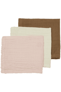 Pañuelos de Muselina 3-Pack Uni Off white / Sand /Toffee