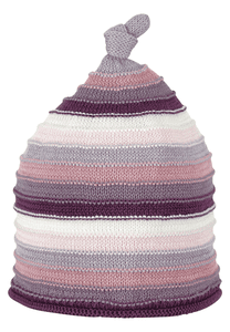 Strickmütze Streifen rosa