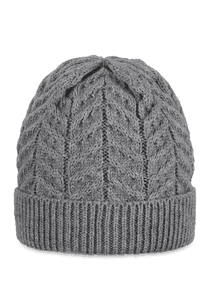 Strickmütze Umschlag silber melange