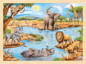 Puzzle a intarsio della savana africana