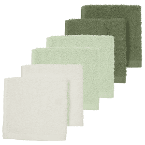 Langes bébé Offwhite/Soft Green/Forest Green lot de 6