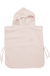 Badponcho frotté enfärgad mjuk rosa