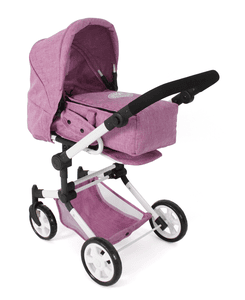 BAYER CHIC 2000 Kombi-Puppenwagen JARA Jeans pink