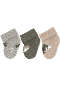 První dětské ponožky 3-pack Forest Light Grey