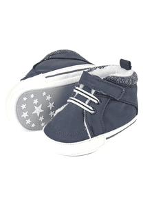 Chaussure pour bébé mélange de matériaux marine