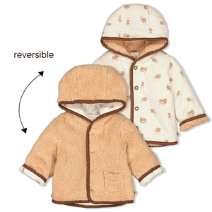 Chaqueta reversible Tiny Roar Camel