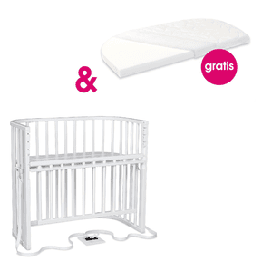 babybay Co-sleeper Boxspring Comfort Plus wit + gratis matras Classic Soft