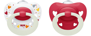 Ciuccio notturno Signature Night silicone taglia 2, rosso