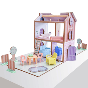 KidKraft ® Cottage - Casa de muñecas para jugar y guardar