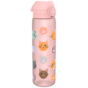 Trinkflasche auslaufsicher 500 ml Katzen / rose