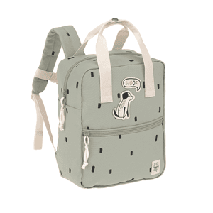 Mini Square Backpack Happy Print s light olive