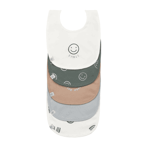 Bavoir bébé scratch Tiny Smile lot de 5