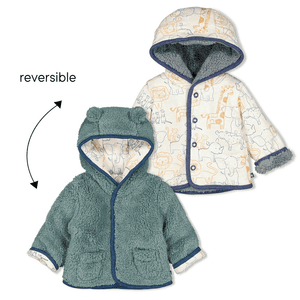 Chaqueta reversible Animals Petrol