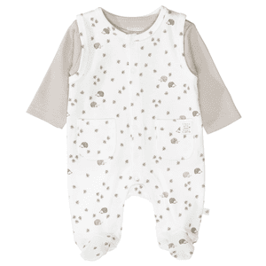 Romper+trøje cream white mønstret