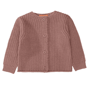 Cardigan dusty röd