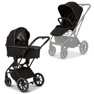 Passeggino 2 in 1 PIU black / black matt