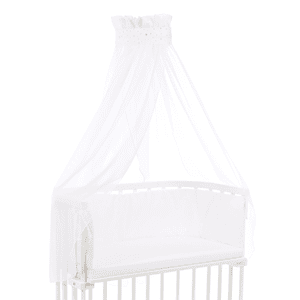 sand babybay® luifel piqué met lint geschikt voor alle modellen white star mix /azure blue