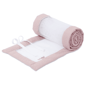 Tour de lit cododo mesh Royal Maxi, Boxspring, Comfort rosé paillettes dorées 168 cm