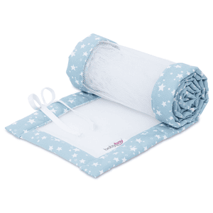 Nestchen Mesh-Piqué passend für Modell Boxspring XXL azurblau Sterne weiß