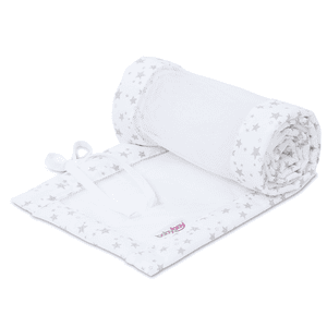 nido malla piqué adecuado para el modelo Boxspring XXL blanco estrellas gris perla