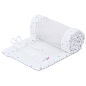 sand  nest mesh piqué lämplig för Boxspring XXL modell vit star mix /azurblå