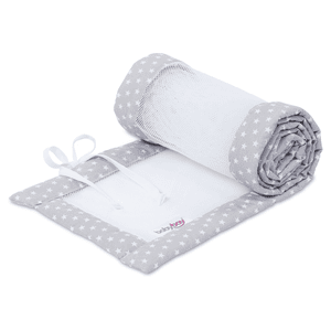 Nestchen Mesh passend für Modell Boxspring XXL lichtgrau Sterne weiß