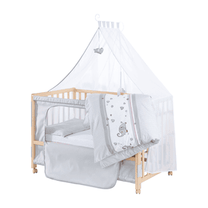 Lit cododo Jumbotwins parure bois naturel 60x120 cm