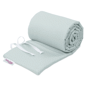 Cotton ® nest organic Royal pasuje do modelu Boxspring XXL miętowy brokat w złote kropki