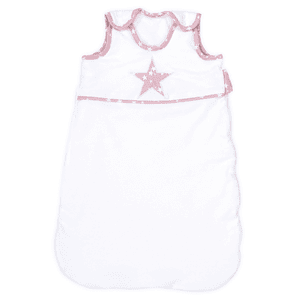 babybay Cotton Slaapzak bio wit appliqué ster bes sterren wit